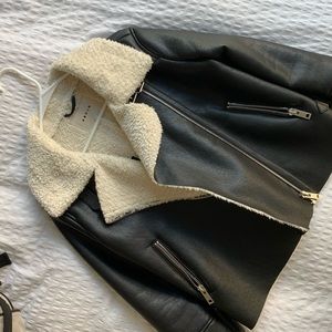 Blank NYC Sherpa pleather jacket NWOT